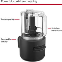 KitchenAid - Black Matte Cordless Food Chopper - Battery Included - KFCR531BM - DISCONTINUED