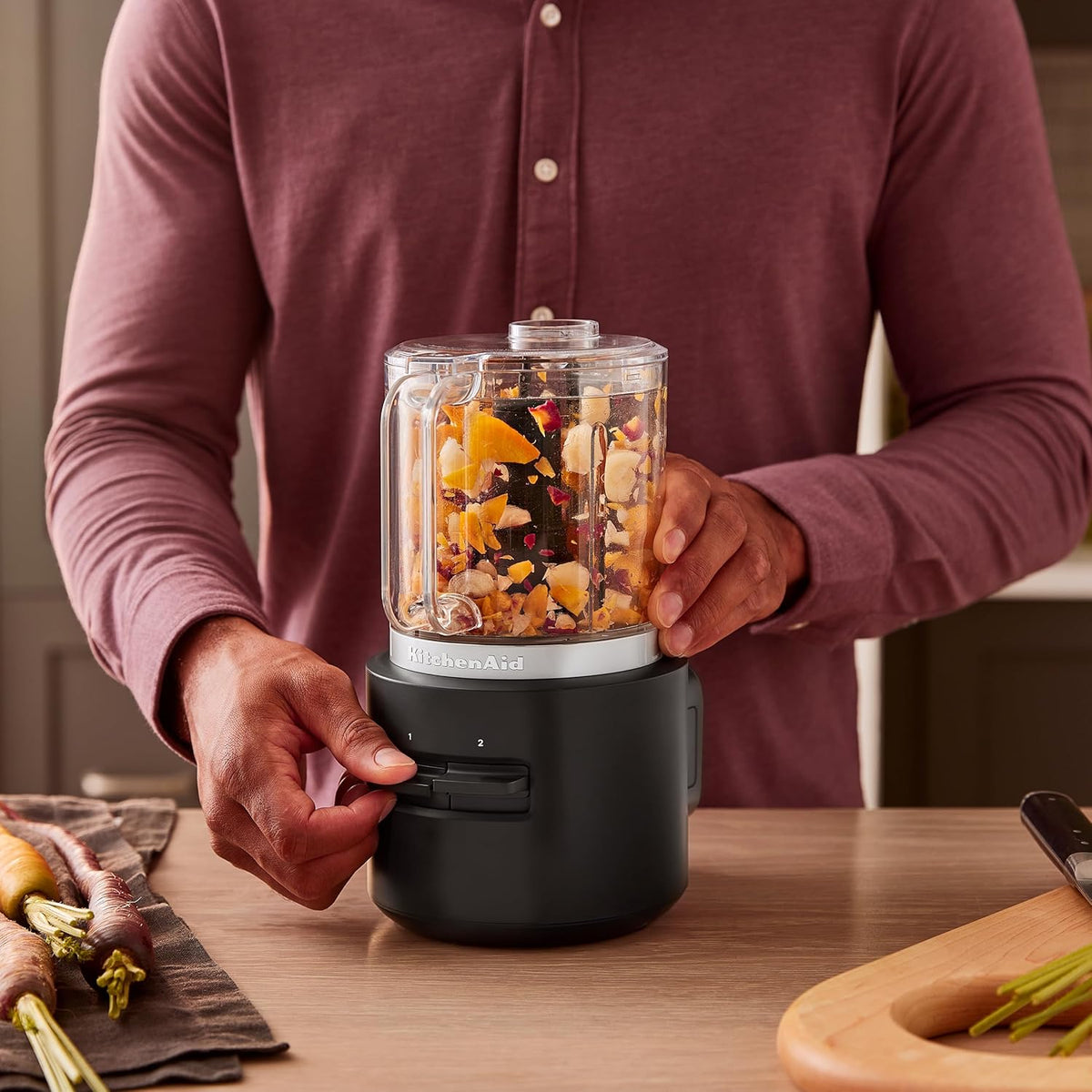 KitchenAid - Black Matte Cordless Food Chopper - Battery Included - KFCR531BM - DISCONTINUED