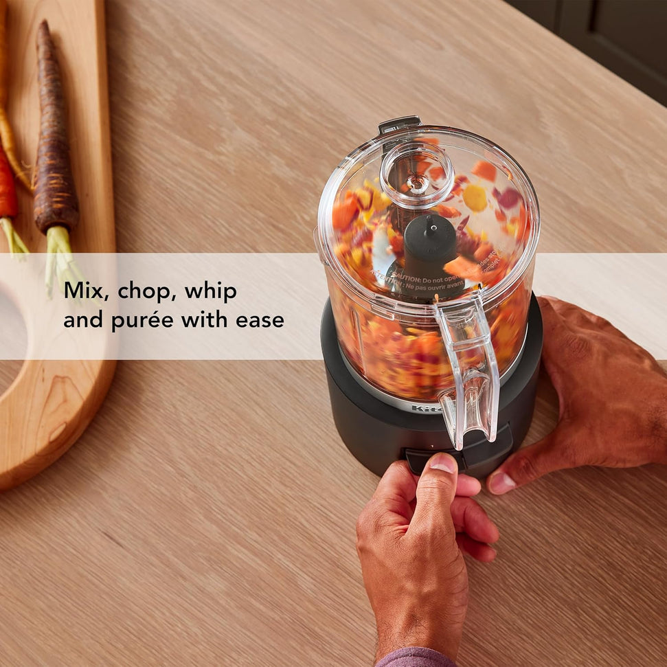 KitchenAid - Black Matte Cordless Food Chopper with Accessories - Battery Sold Separately - KFCR500BM