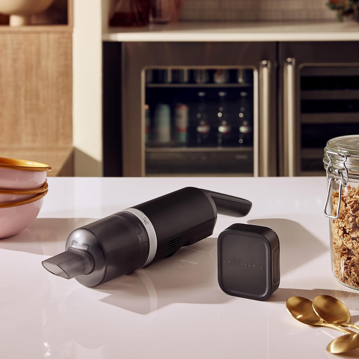 KitchenAid - Black Matte Cordless Kitchen Vacuum - Battery Sold Separately - KKVR100BM