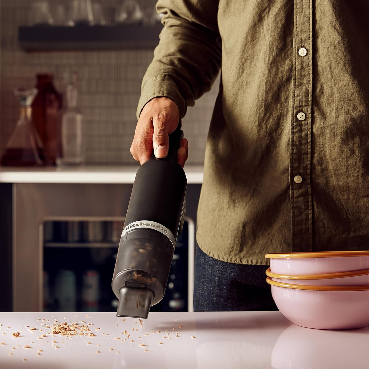 KitchenAid - Black Matte Cordless Kitchen Vacuum - Battery Sold Separately - KKVR100BM