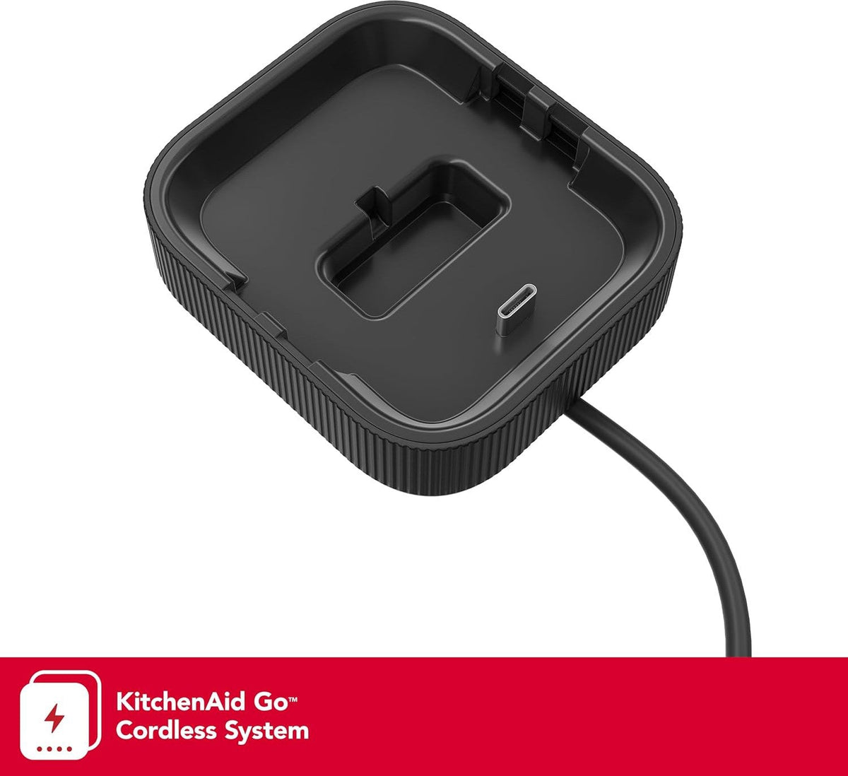KitchenAid - Black Matte Cordless USB Charging Dock - KRBC12