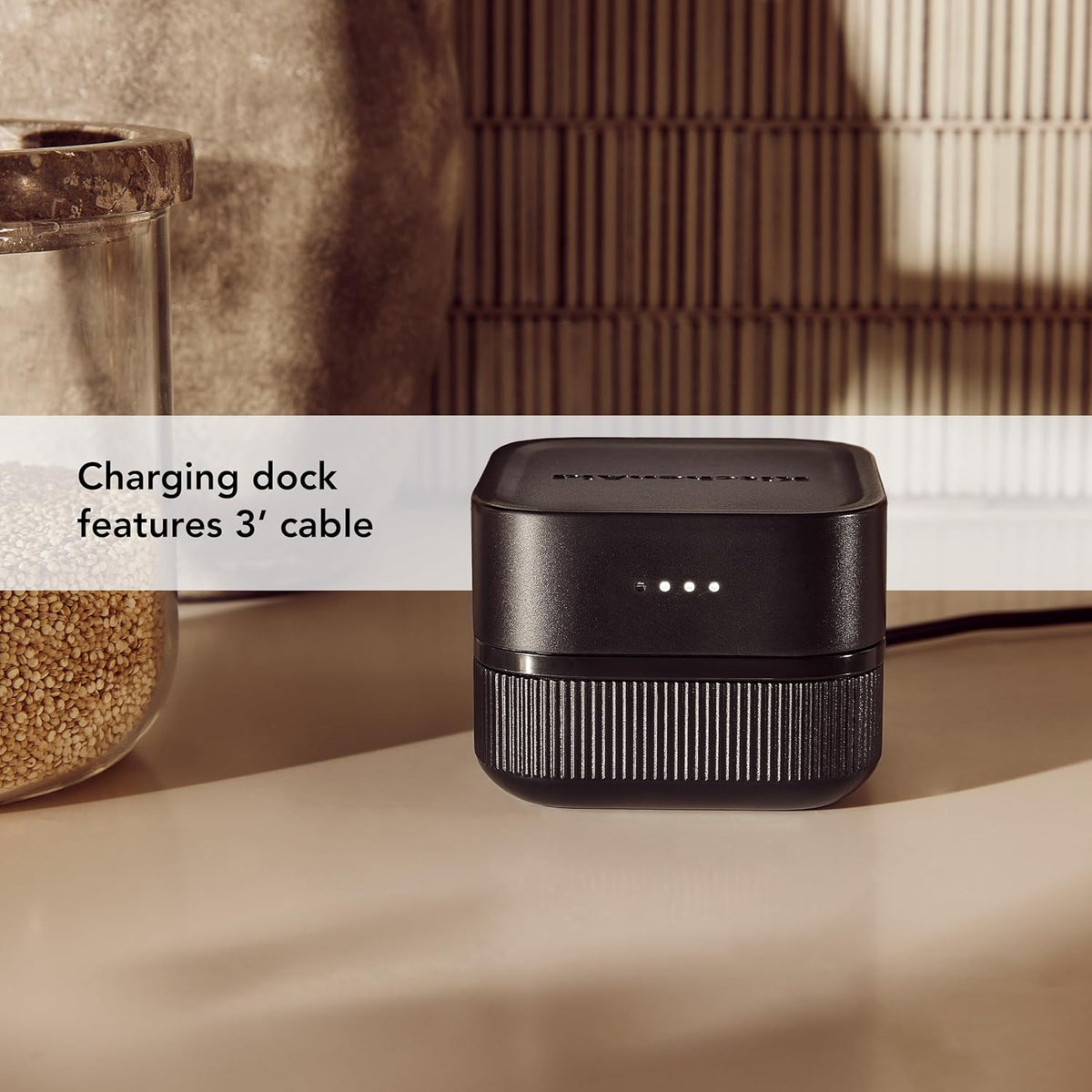KitchenAid - Black Matte Cordless USB Charging Dock - KRBC12