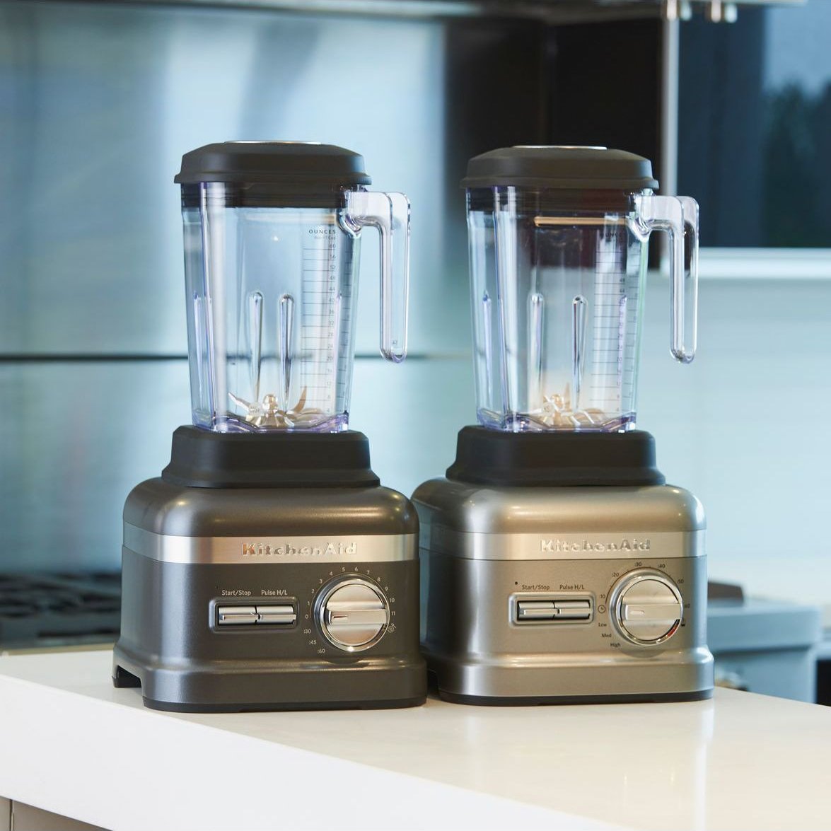 KitchenAid - Commercial NSF Contour Silver 3.5 HP Beverage Blender 60oz Jar - KSBC1B0CU - DISCONTINUED