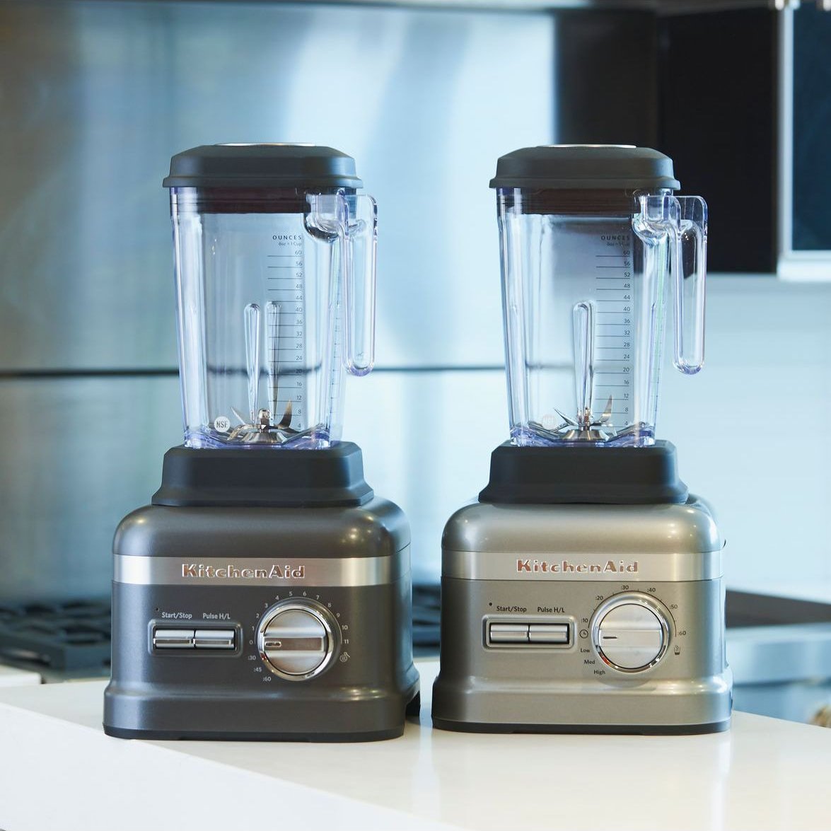 KitchenAid - Commercial NSF Contour Silver 3.5 HP Beverage Blender 60oz Jar - KSBC1B0CU - DISCONTINUED