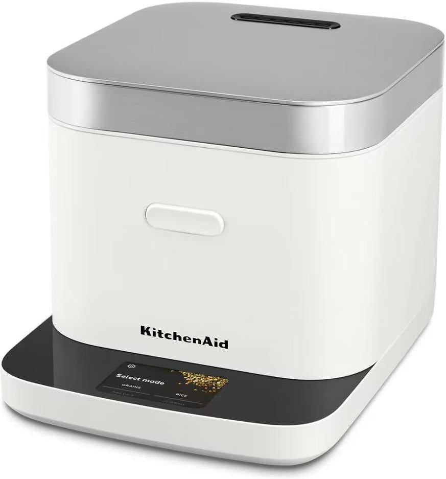 KitchenAid - Compact Grain and Rice Cooker, Porcelain White - KGC2154PL