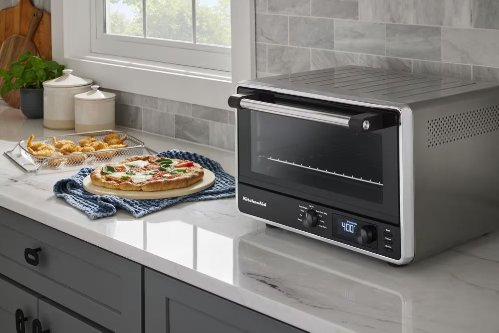 KitchenAid - Digital Countertop Air Fry Oven with Pizza Function, Contour Silver - KCO128CU