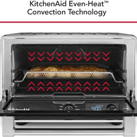 KitchenAid - Digital Countertop Air Fry Oven with Pizza Function, Contour Silver - KCO128CU