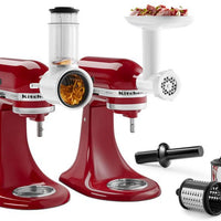 KitchenAid - Food Grinder + Fresh Prep Slicer/Shredder Attachment Bundle - KSM2VSGA