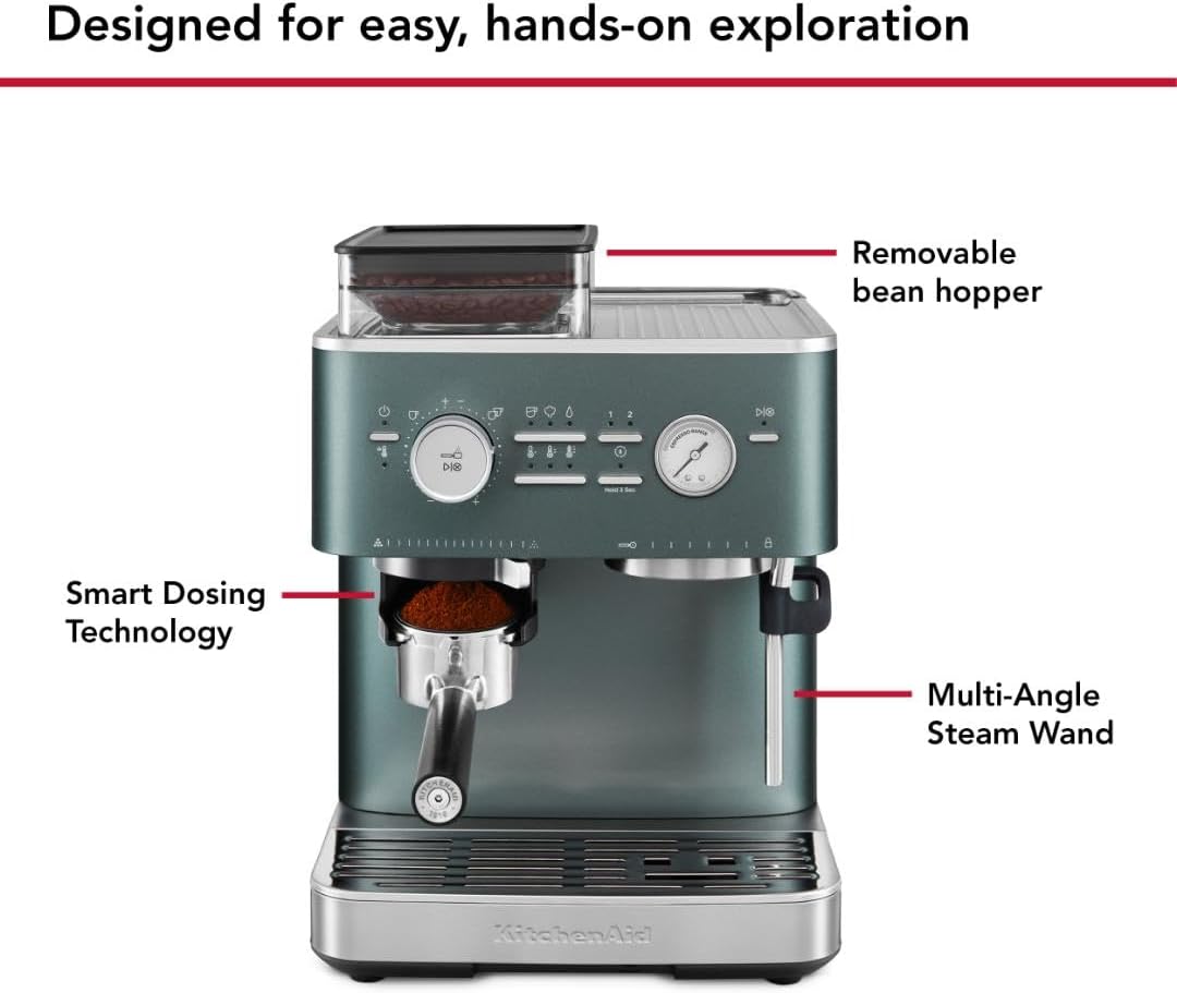 KitchenAid Juniper SemiAutomatic Espresso Machine with Burr Grinder