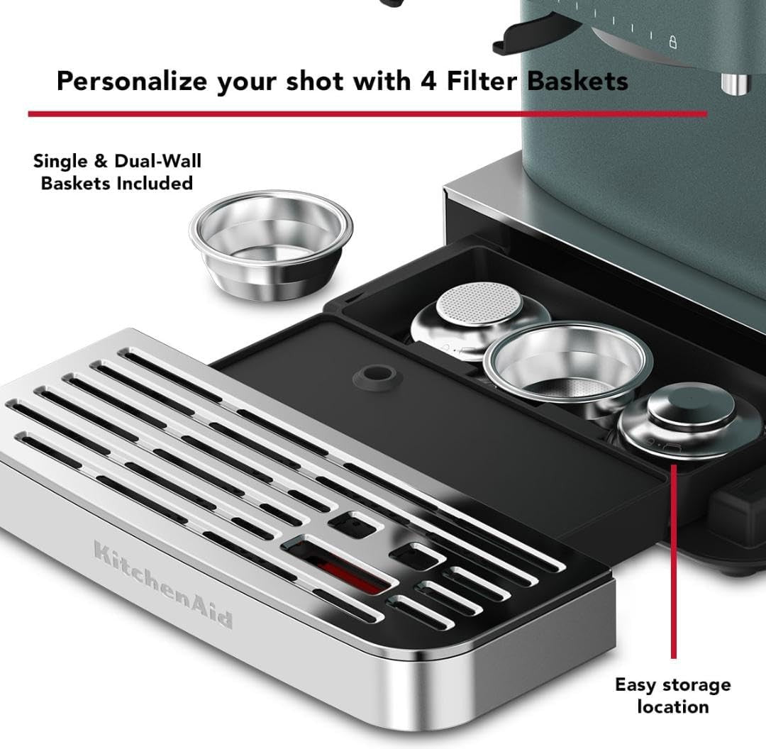 KitchenAid Juniper SemiAutomatic Espresso Machine with Burr Grinder