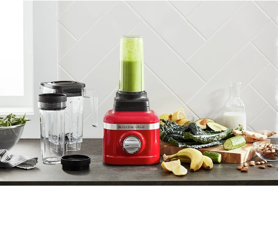 KitchenAid - K150 Passion Red 3 Speed Ice Crushing Blender with 2 Personal Blender Jars - KSB1332PA