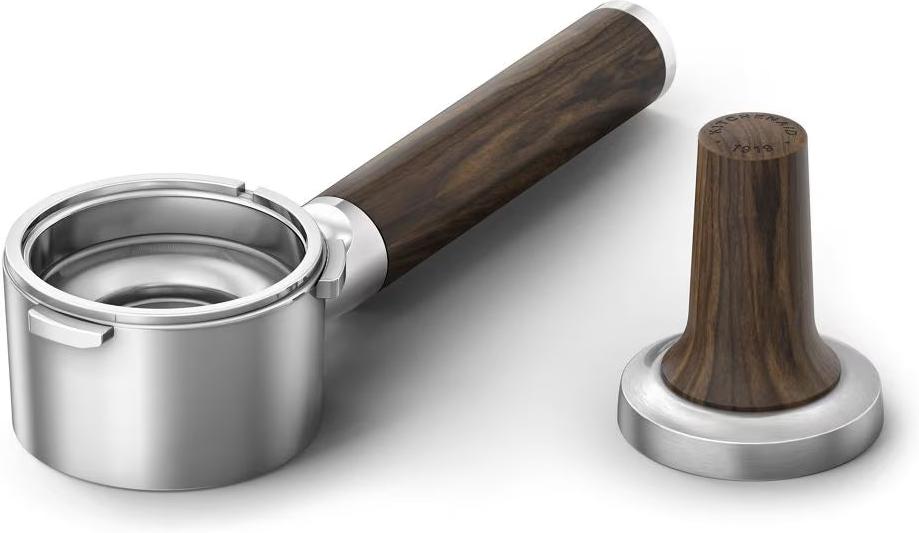 KitchenAid - KitchenAid 3-Piece Walnut Wood Espresso Accessory Kit, Portafilter, Tamper and Bean Hopper Lid - KESWAS