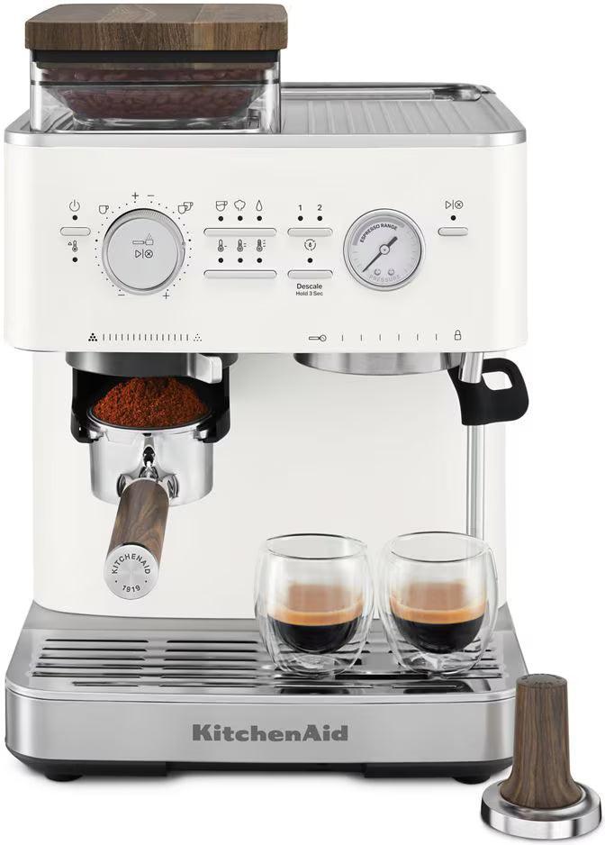 KitchenAid - KitchenAid 3-Piece Walnut Wood Espresso Accessory Kit, Portafilter, Tamper and Bean Hopper Lid - KESWAS
