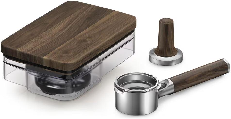 KitchenAid - KitchenAid 3-Piece Walnut Wood Espresso Accessory Kit, Portafilter, Tamper and Bean Hopper Lid - KESWAS