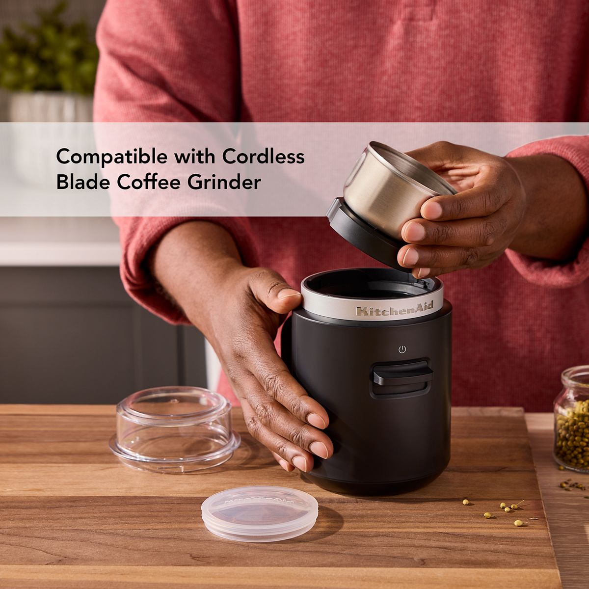 KitchenAid - KitchenAid Go Cordless Spice Grinder Accessory Jar with Storage Lid - KBGRSA1