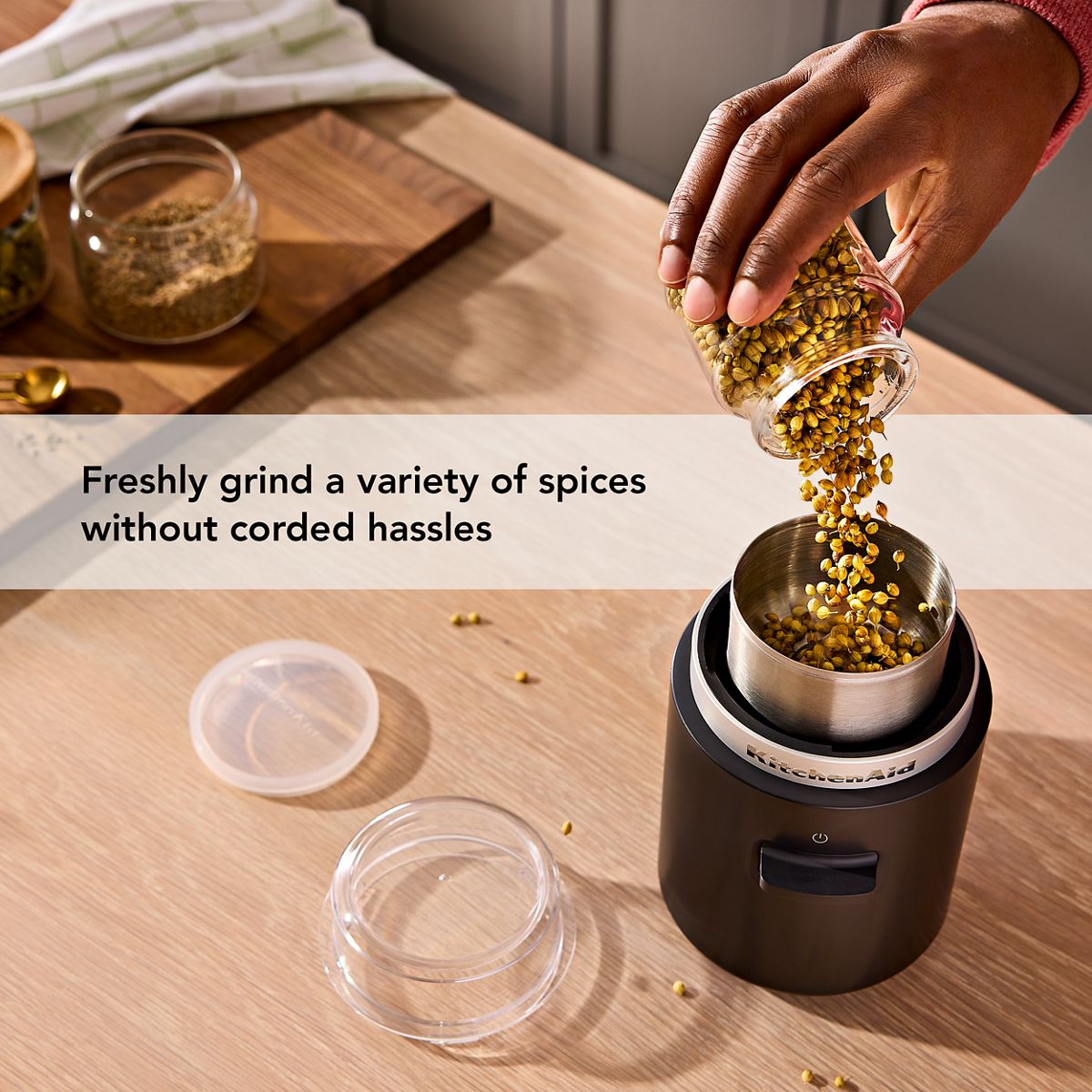 KitchenAid - KitchenAid Go Cordless Spice Grinder Accessory Jar with Storage Lid - KBGRSA1