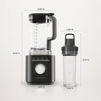 KitchenAid - Pure Power Blender with Personal Blending Jar, Black Matte - KSB2079BM