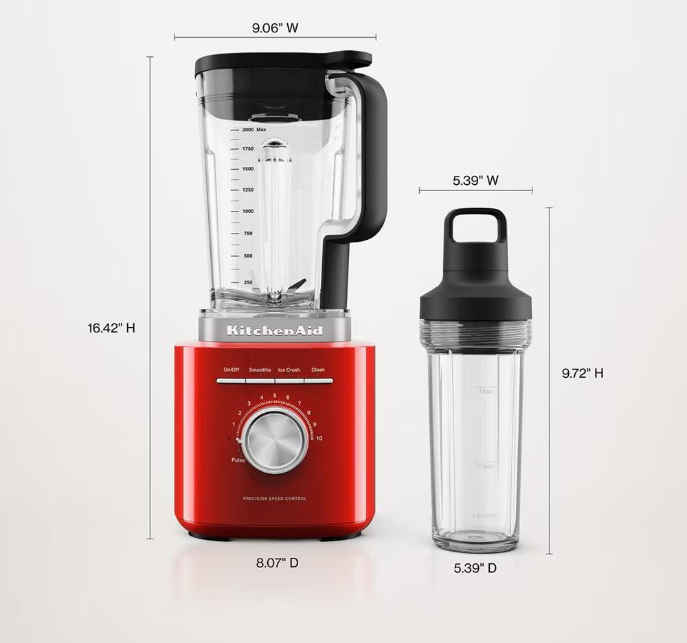 KitchenAid - Pure Power Blender with Personal Blending Jar, Empire Red - KSB2079ER
