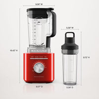 KitchenAid - Pure Power Blender with Personal Blending Jar, Empire Red - KSB2079ER