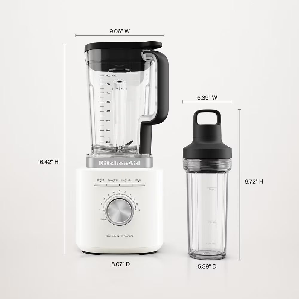 KitchenAid - Pure Power Blender with Personal Blending Jar, Porcelain White - KSB2079PL