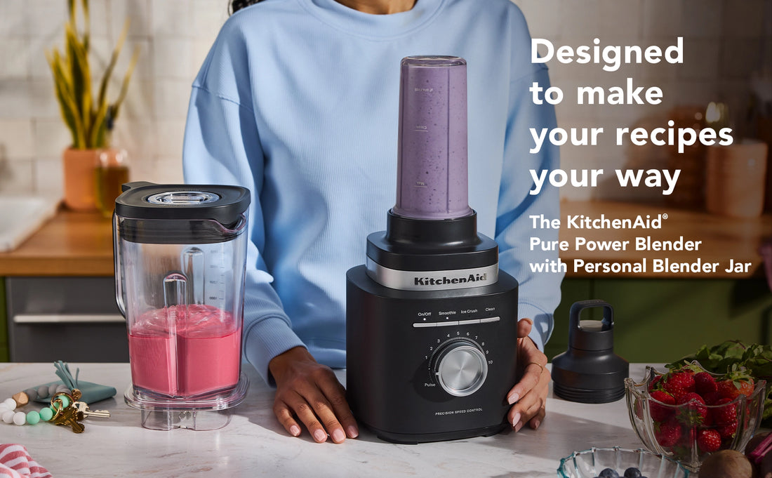 KitchenAid - Pure Power Blender with Personal Blending Jar, Porcelain White - KSB2079PL