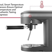 KitchenAid - Semi-Automatic Espresso Machine Charcoal Grey - KES6403DG