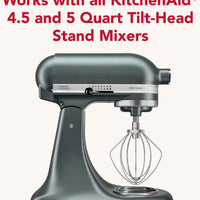 KitchenAid - Stainless Steel 6-Wire Whip for 4.5 and 5 Quart Tilt-Head Stand Mixers - KSMTHWWSS