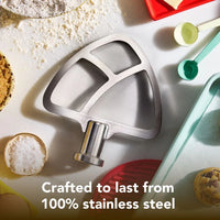 KitchenAid - Stainless Steel Flat Beater for 4.5 and 5 Quart Tilt-Head Stand Mixers - KSMTHFBSS