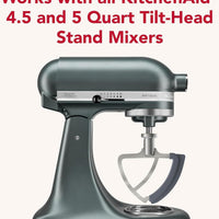 KitchenAid - Stainless Steel Single Flex Edge Beater for 4.5 and 5 Quart Tilt-Head Stand Mixers - KSMTHSFSS