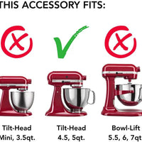 KitchenAid - Tilt-Head Subtle Silver Flex Edge Beater for 4.5 & 5 qt Stand Mixers - KFE5TS