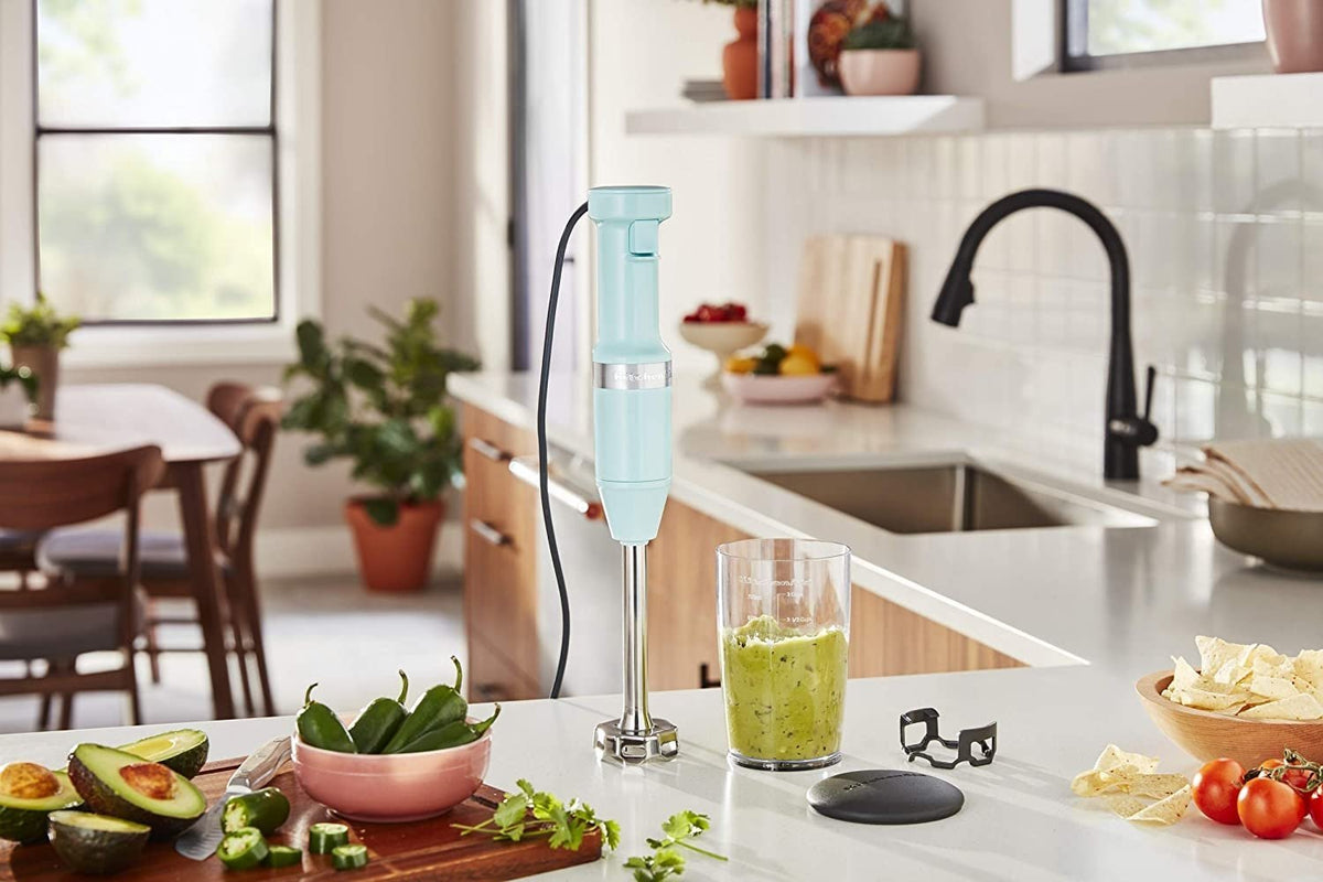 KitchenAid - Variable Speed Corded Hand Blender Ice Blue - KHBV53IC