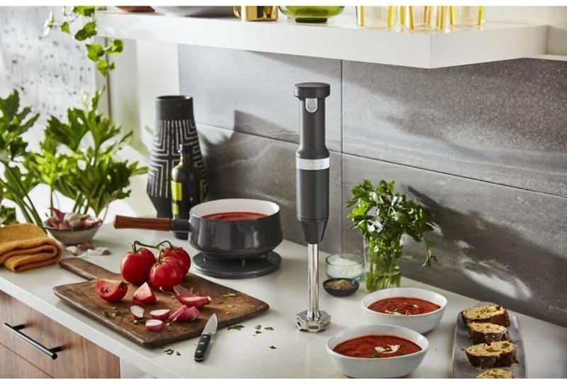 KitchenAid - Variable Speed Cordless Hand Blender with Accessories Charcoal Grey - KHBBV83DG - DISCONTINUED