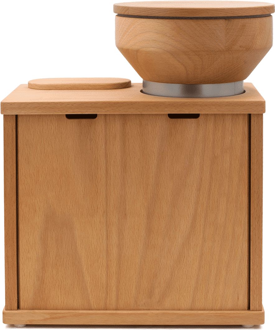 KoMo Mills - Duett 100 Beechwood Electric Mill and Flaker Combination Unit - 03011