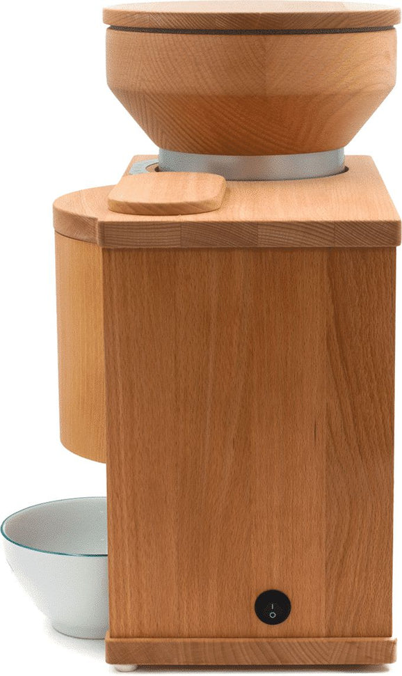 KoMo Mills - Duett 100 Beechwood Electric Mill and Flaker Combination Unit - 03011