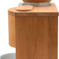 KoMo Mills - Duett 100 Beechwood Electric Mill and Flaker Combination Unit - 03011