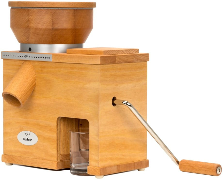 KoMo Mills - FidiFloc Medium Electric Mill and Hand Crank Flaker Combination Unit - 03009