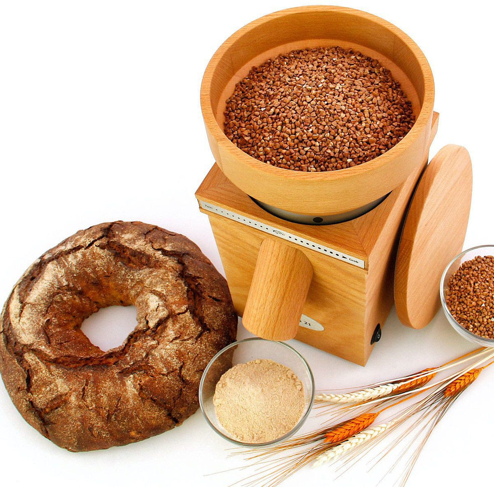 KoMo Mills - Fidibus 21 BeechWood Electric Grain Mill - 02006