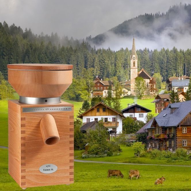 KoMo Mills - Fidibus XL Beechwood Electric Grain Mill - 02016