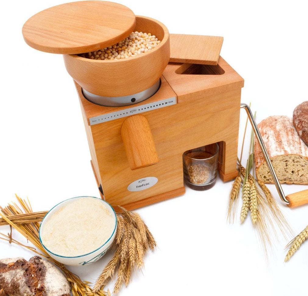 KoMo Mills - Fidifloc 21 Electric Mill and Hand Crank Flaker Combination Unit - 03010