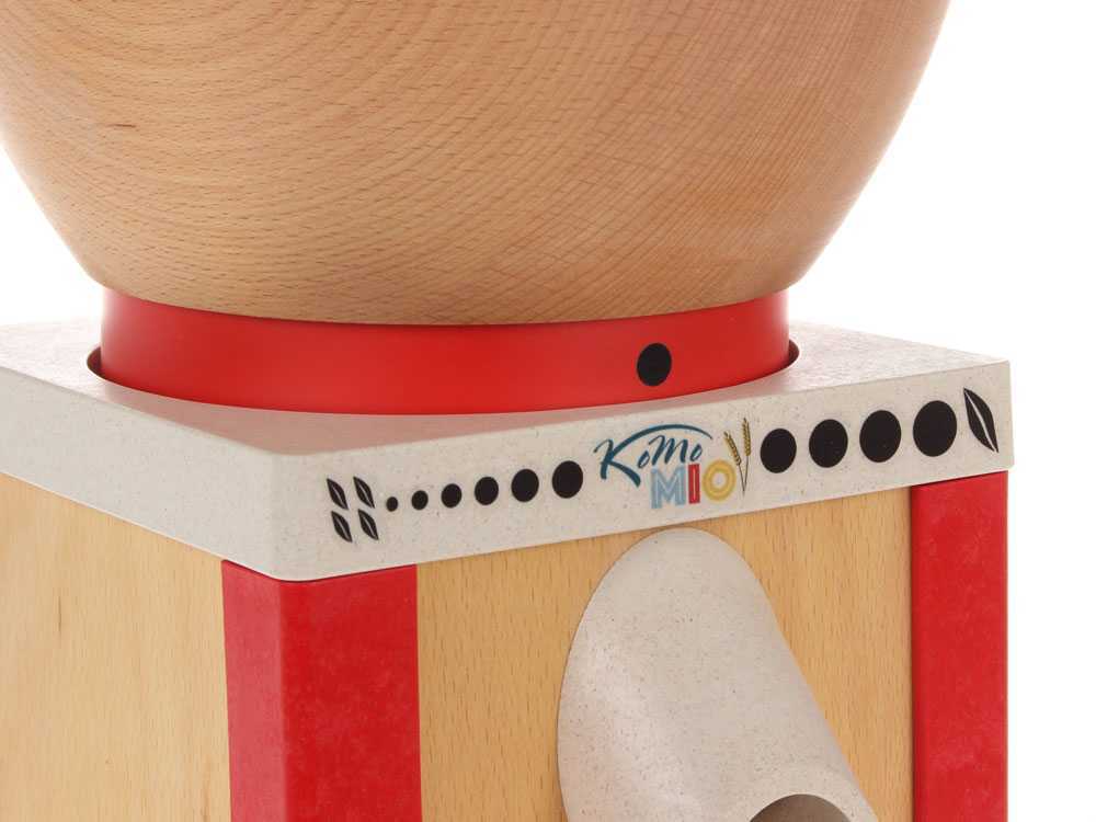 KoMo Mills - KoMo Mio Red Electric Grain Mill with Beechwood & Arboblend Housing - 02041