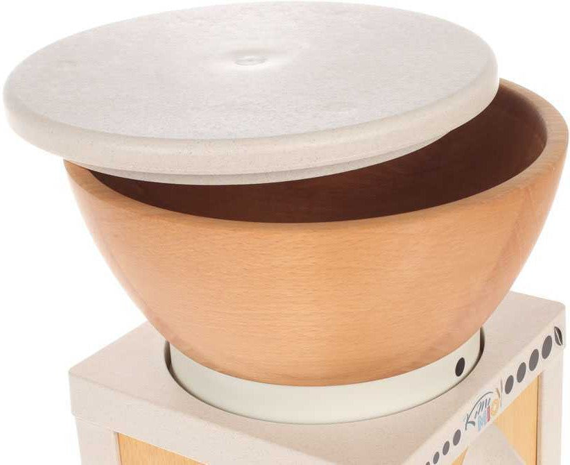 KoMo Mills - KoMo Mio White/Natural Electric Grain Mill with Beechwood & Arboblend Housing - 02039