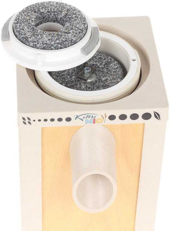 KoMo Mills - KoMo Mio White/Natural Electric Grain Mill with Beechwood & Arboblend Housing - 02039