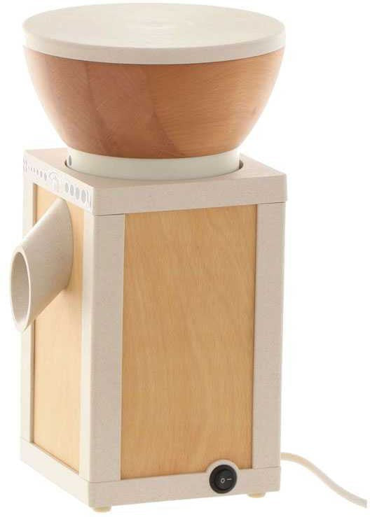 KoMo Mills - KoMo Mio White/Natural Electric Grain Mill with Beechwood & Arboblend Housing - 02039