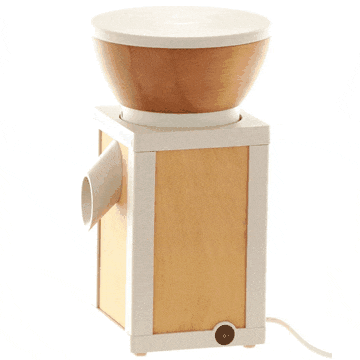 KoMo Mills - KoMo Mio White/Natural Electric Grain Mill with Beechwood & Arboblend Housing - 02039