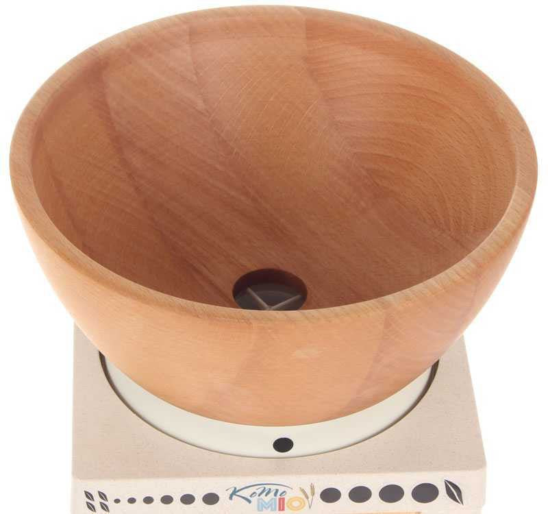 KoMo Mills - KoMo Mio White/Natural Electric Grain Mill with Beechwood & Arboblend Housing - 02039