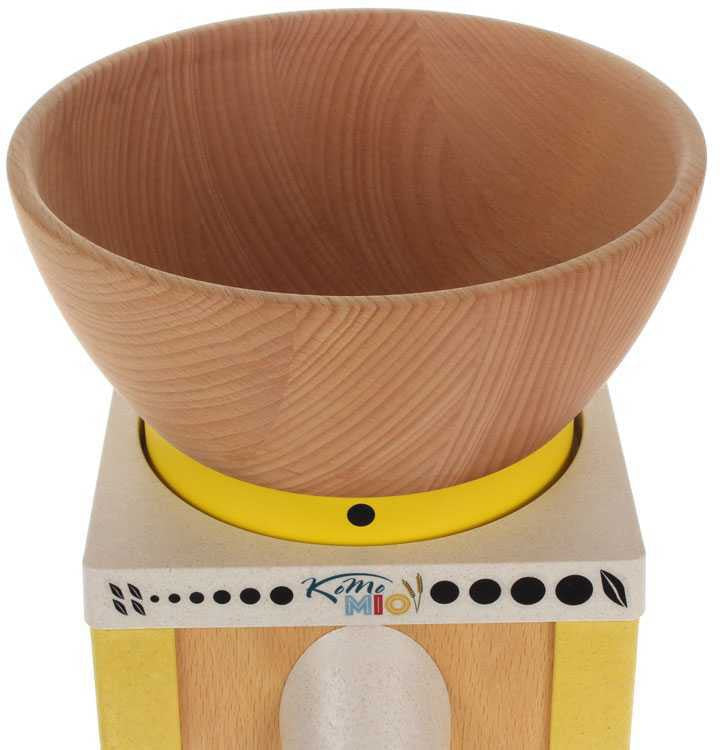 KoMo Mills - KoMo Mio Yellow Electric Grain Mill with Beechwood & Arboblend Housing - 02040