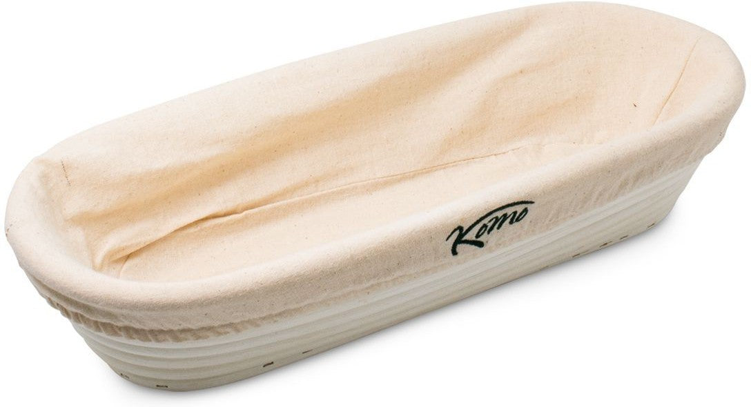 KoMo Mills - Oblong Bread Proofing Basket with Linen Liner - 06046