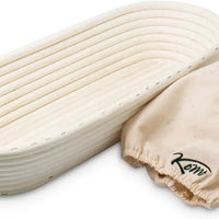 KoMo Mills - Oblong Bread Proofing Basket with Linen Liner - 06046