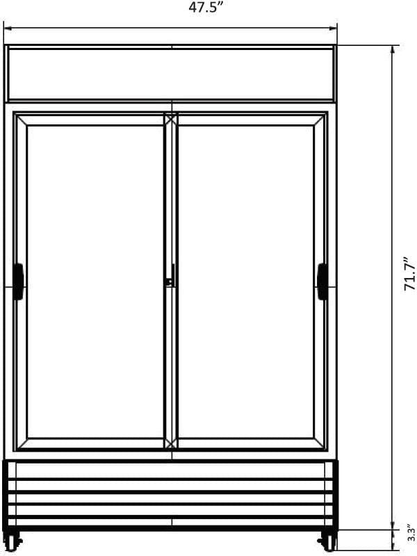 Kool-It - 48" Sliding Glass Door Merchandiser Refrigerator - KSM-40 - ETA SEPTEMBER